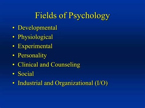 Ppt Fields Of Psychology Powerpoint Presentation Free Download Id