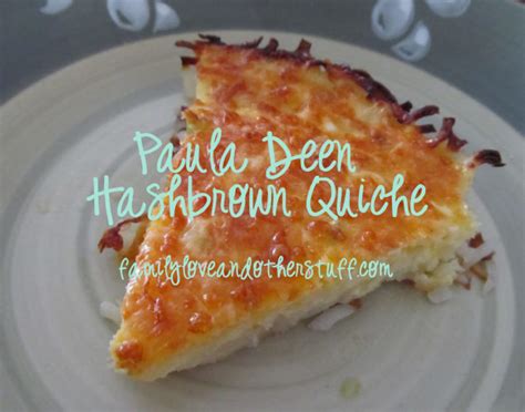 Paula deen cooks up delicious southern recipes passed down from family and friends, as well as created in her very own kitchen. Paula Deen Hashbrown Quiche Recipe