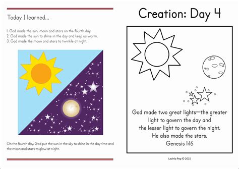 Sunday School Creation Sun Moon And Stars Sunday School Toddler