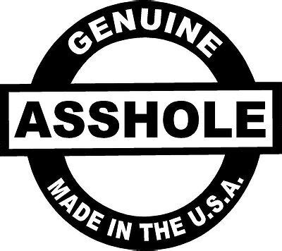 GENUINE A HOLE MADE IN THE USA BUTT VINYL DECAL STICKER 3376 EBay