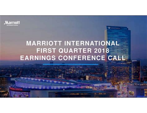 Marriott International Inc 2018 Q1 Results Earnings Call Slides