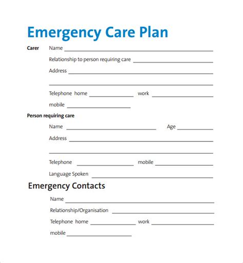 Free 17 Sample Care Plan Templates In Pdf Ms Word
