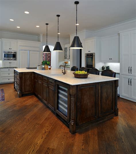 Large Pendants Over Kitchen Island