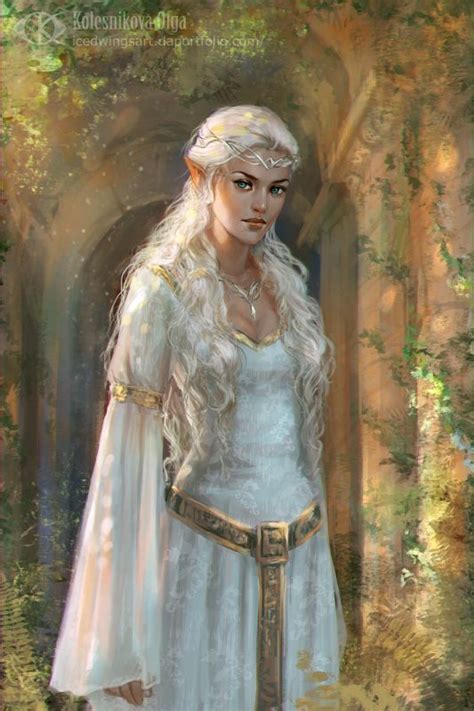 Deviantart Female Hobbit Galadriel By Icedwingsart On