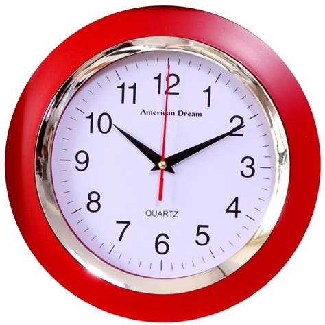 Red Wall Clock 10 Inch Round Red Wall Clock Wall Clock