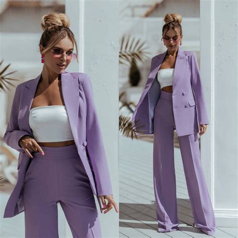 Lavender Women Pantsuit Suit Women Jacket And Pants Suit Prom Etsy