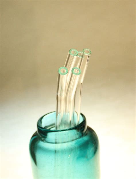 glass drinking straw handmade set of 5 etsy denmark