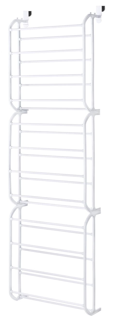 Home And Kitchen 36 Pair White Whitmor Over The Door Shoe Rack Hallway