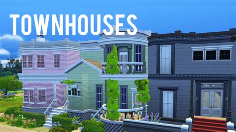 The Sims 4 Speed Build — Townhouses Youtube