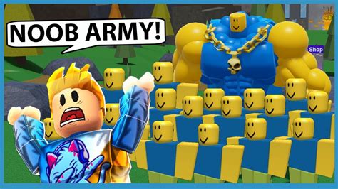 I Made The Biggest Noob Army In Roblox Youtube