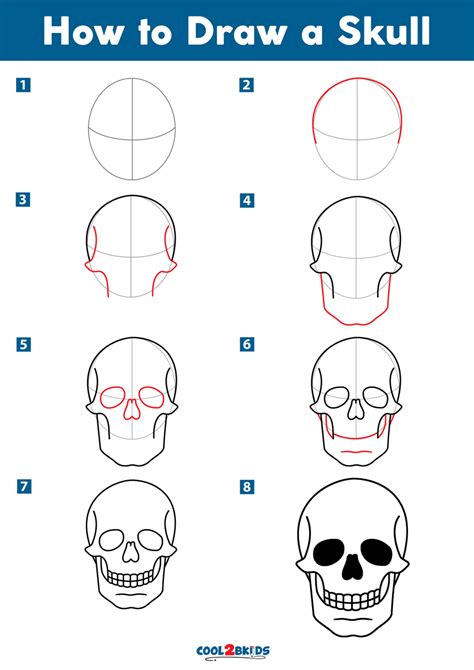 How To Draw A Skull With Flames Step By Step