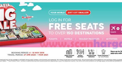 Air asia is having a big sale for domestic and international destinations. Promo Air Asia BIG SALE Periode Terbang 27 April 2020 - 1 ...