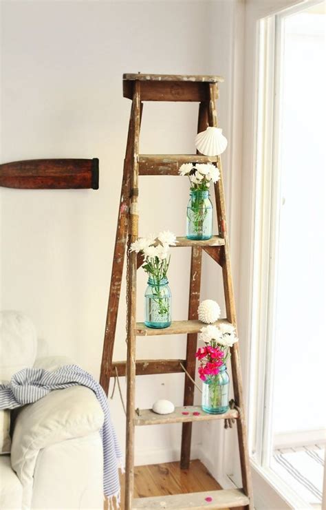 Step ladder plant stand farmhouse laddervintage wooden | etsy. 36 Décor Ideas With Ladders: Vintage Charm With Space ...