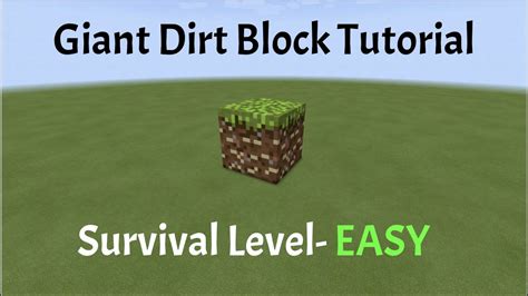 Have you ever wondered if there is a mod which combines the explosive power of the stereotypical tnt mod, but with more then just hurr durr big xplosion and some technic behind it? Minecraft Giant Dirt Block Tutorial - YouTube