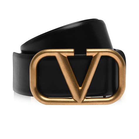 Valentino Garavani V Logo Signature Belt Unisex Belts Flannels