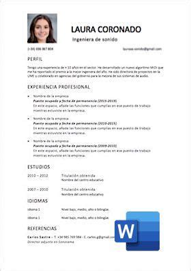 Plantillas de curriculum gratis diseñadas para destacar tu curriculum por encima de cualquier otro candidato. Cómo hacer tu currículum vitae online gratis en PDF o Word