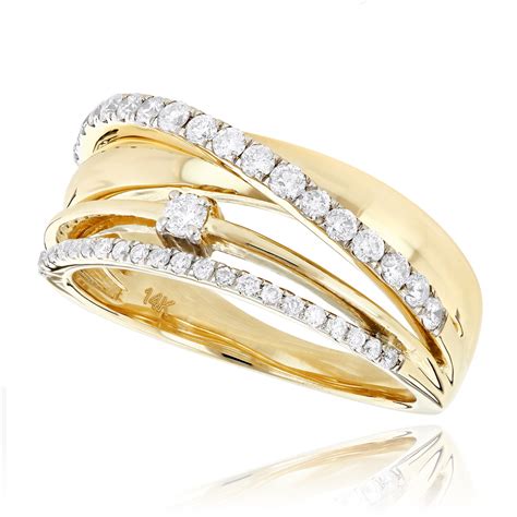 Designer Right Hand Diamond Ring For Women 055ct 14k Gold