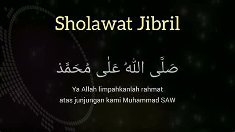 Sholawat Jibril Akustik Lirik Arab Dan Artinya Youtube