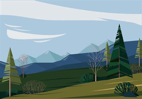 Vector Beautiful Landscape Illustration Download Free Vectors