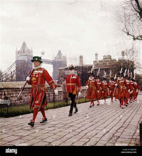 London Yeoman Warders Beef Eaters Parade At The Tower Of London