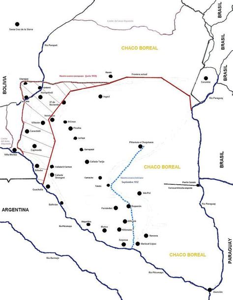 Chaco War Mapa Historico Chacos Mapas