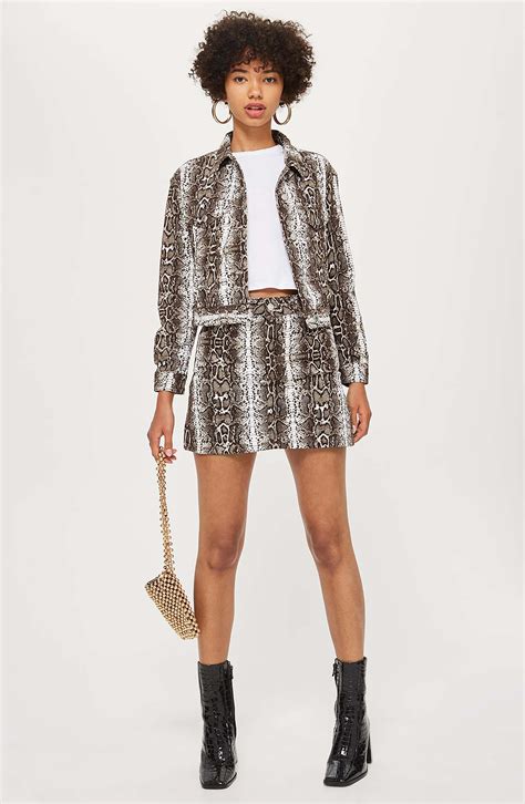 Topshop Snake Print Jacket Vlrengbr