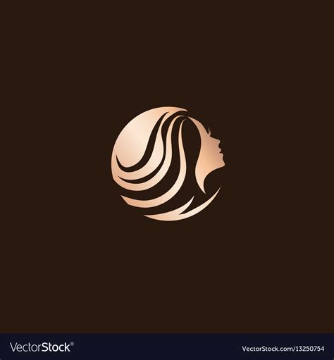 Woman Beauty Hair Salon Logo Design Royalty Free Vector