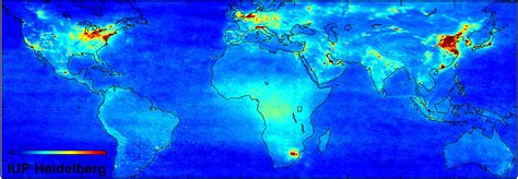 Esa Envisats Mätinstrument Sciamachy Skapar Karta över Luftföroreningar