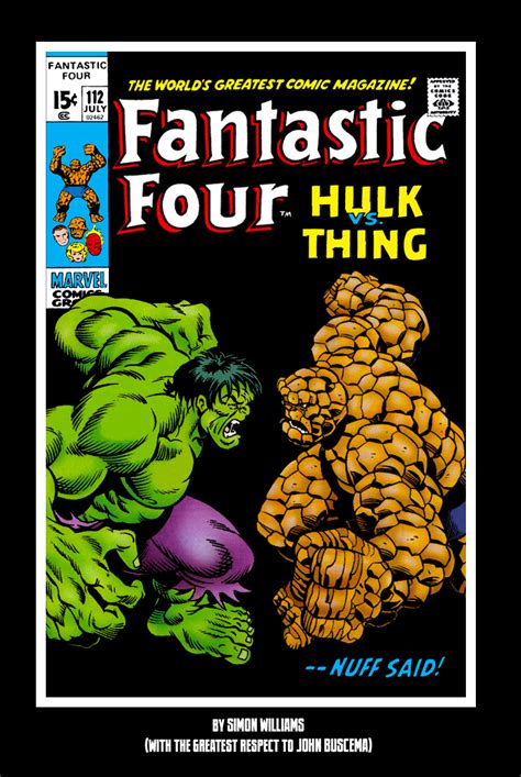 Simon Williams Comic Artist Hulk Vs Thing