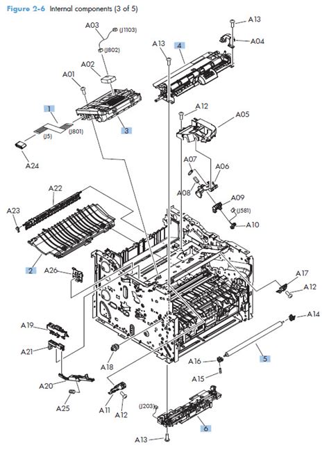 ● order parts by authorized service providers; Diagram HP LaserJet Pro 400 MFP M425