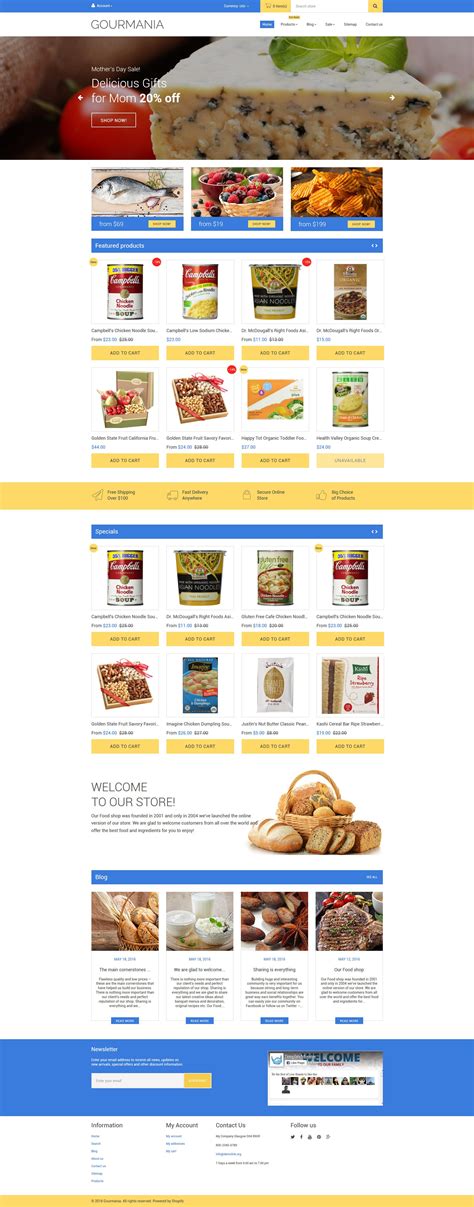 We have spent countless hours to check thousands of free shopify themes so you don't have to. Food Store Online Shopify Theme