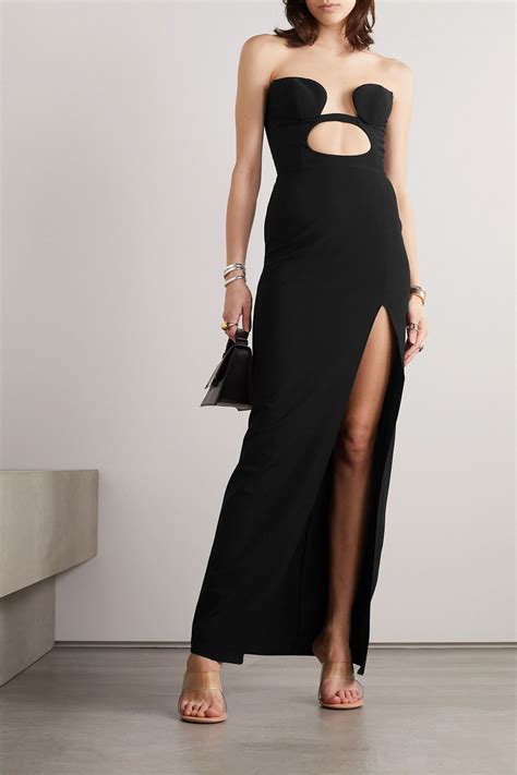 Nensi Dojaka Strapless Cutout Stretch Jersey Maxi Dress The Outnet