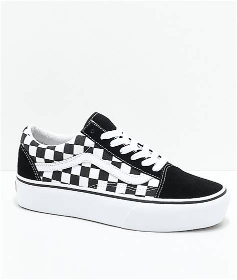 Shop for white on white checkerboard, popular shoe styles, clothing, accessories, and much more! Vans Old Skool Black & White Checkered Platform Skate ...