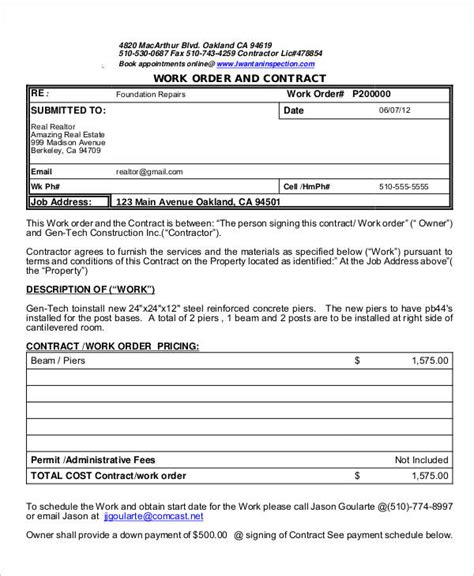 11 Job Order Forms Free Sample Example Format Download