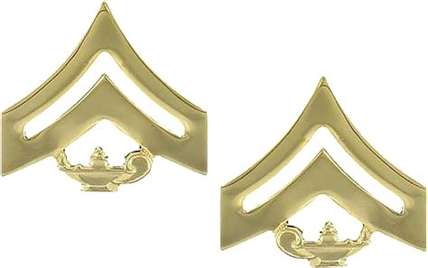 Marine Corps Jrotc Enlisted Shiny Metal Insignia Rank