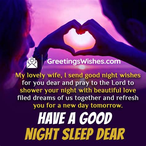 Good Night Messages To Wife Greetings Wishes