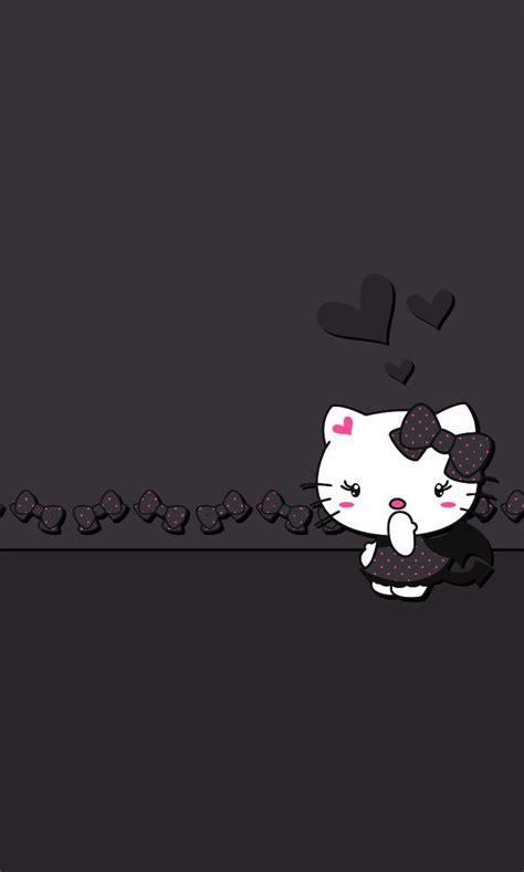 One sitting and reading, and the other appears to be painting. Black Hello Kitty Wallpapers - Top Free Black Hello Kitty ...