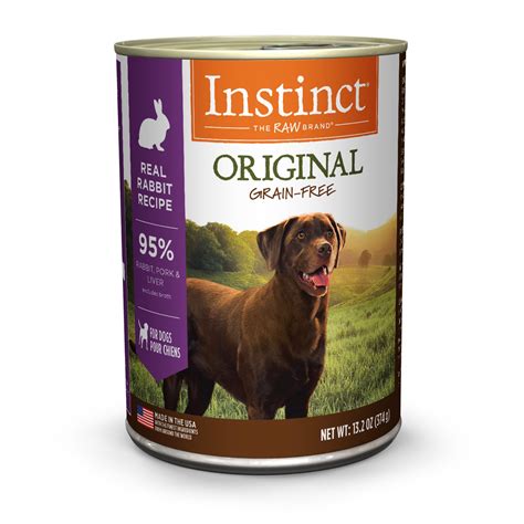 Includes detailed review and star rating for each selection. Instinct Grain-Free Rabbit Canned Dog Food by Nature's ...