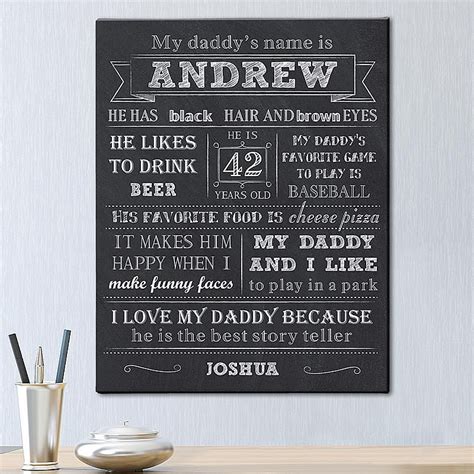Retirement gifts for dad from daughter in india. All About My Daddy Canvas | Personalized gifts for dad ...