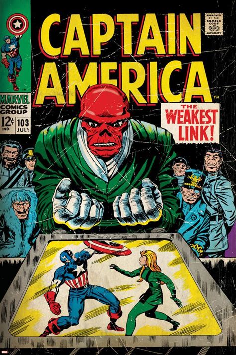 Marvel Comics Retro Captain America Comic Book Cover No103 Red Skull