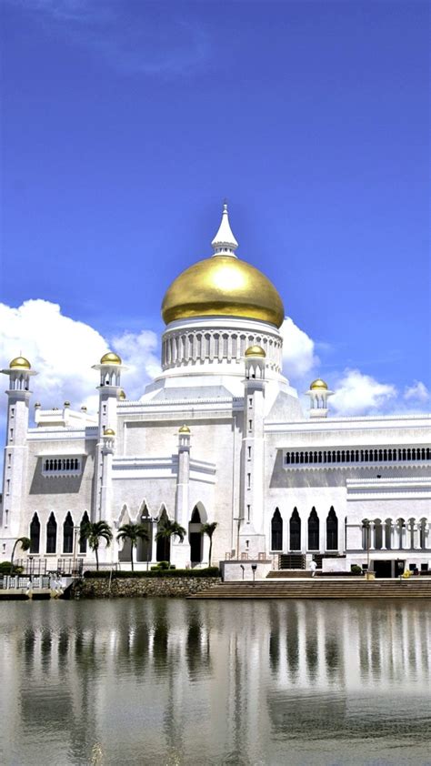 Hintergrundbild F R Handys Sultan Omar Ali Saifuddin Moschee Bandar