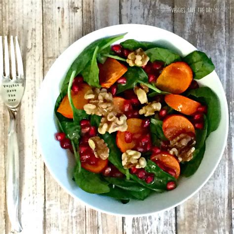 Spinach And Persimmon Salad Recipe Persimmon Recipes Yummy Salad