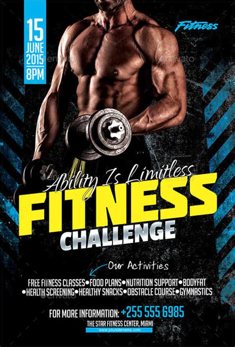 54 Printable Fitness Flyers Psd Eps Word Formats