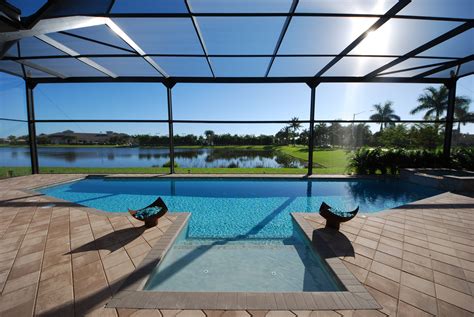 Modern Pool Enclosure With Picture Windows Swimming Pool Designs