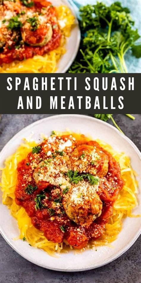 Spaghetti Squash And Meatballs Recipe In 2023 Meatball Dinner