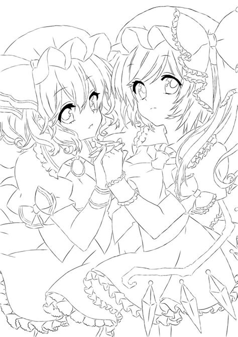 Anime Twin Coloring Coloring Pages