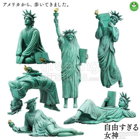 Statue Of Liberty Too Free Goddess Gashapon Figure Holiday Greeting