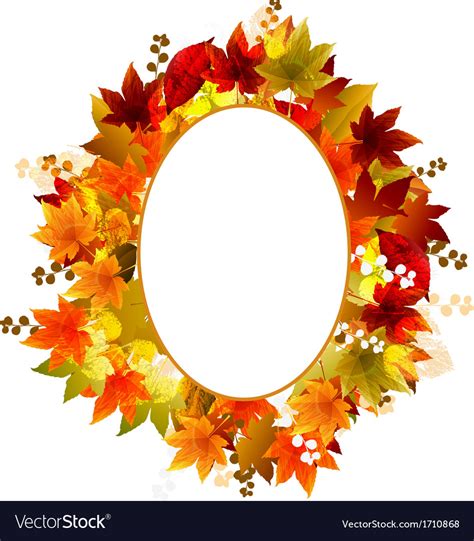 Autumn Leaves Frames Royalty Free Vector Image