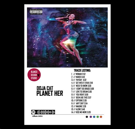 Doja Cat Album Poster Print Planet Her Album Music Etsy