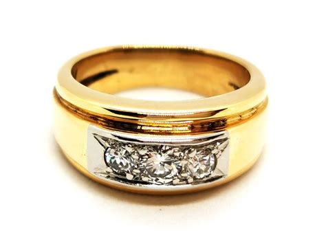 18 Kt Yellow Gold Ring Diamond Catawiki